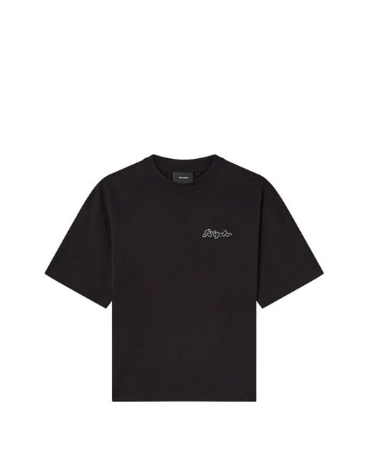 Axel Arigato Black Logo-Embroidered T-Shirt for men