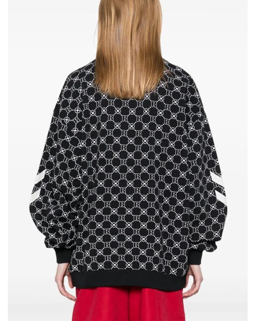 ROTATE BIRGER CHRISTENSEN Black Logo-Print Sweatshirt
