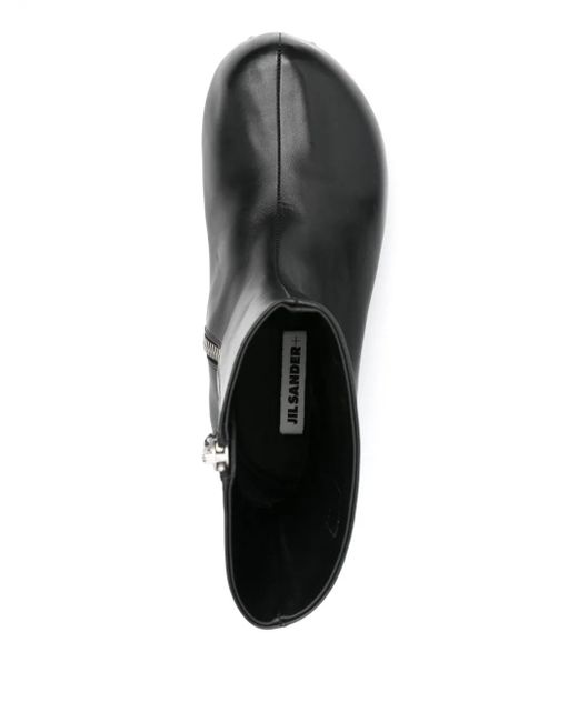 Jil Sander Black Ankle Clog Boots