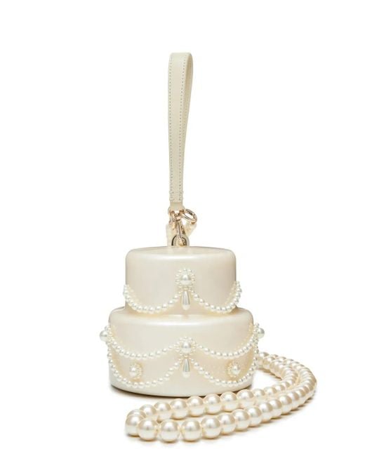 Simone Rocha White Pearl-Embellished Cake Mini Bag