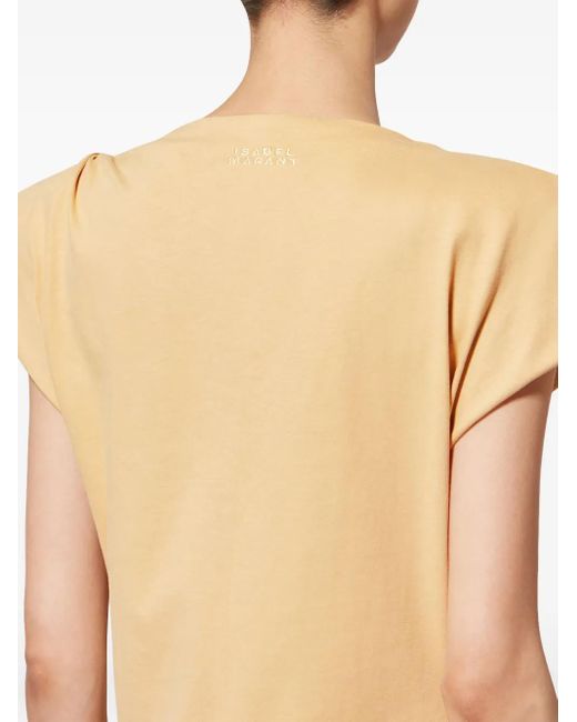 Isabel Marant Nadela Maxi-Jurk Met Ruches En Split in het Metallic