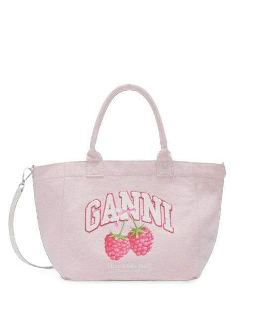 Ganni Pink Tote Small