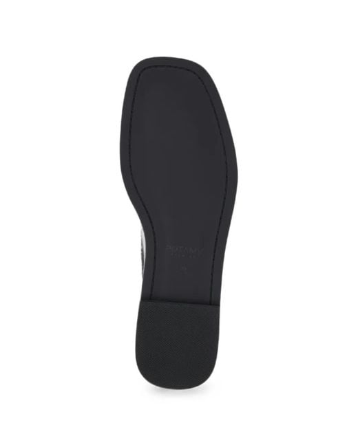 POTAMY White Sabo Logo-Plaque Leather Sandals