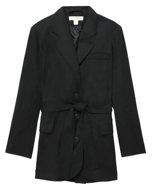 Matériel Black Belted Single-Breasted Blazer