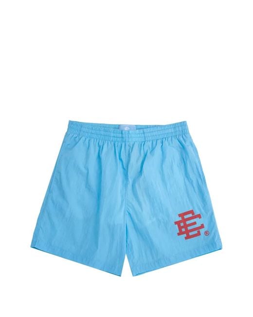 Eric Emanuel Blue Logo-Print Drawstring Swim Trunks for men