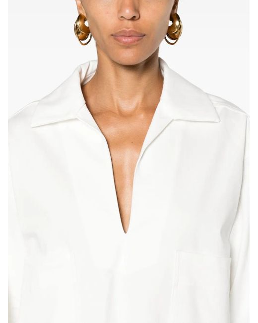 Max Mara White Cotton Blouse