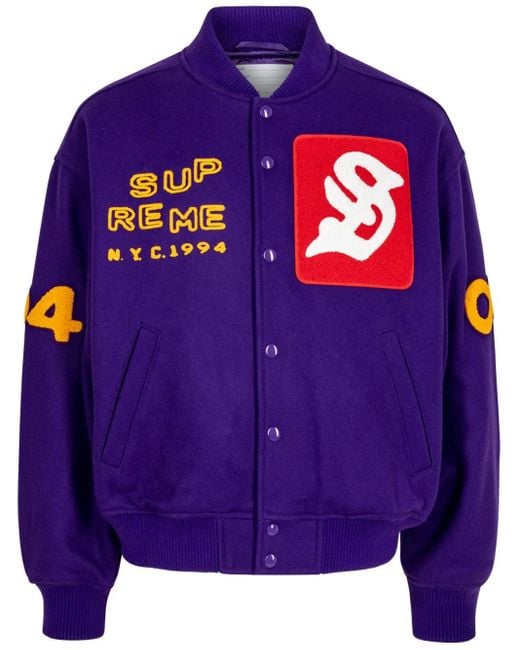 Supreme Blue Tourist Collegejacke