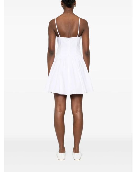 Staud White Dena Mini Dress