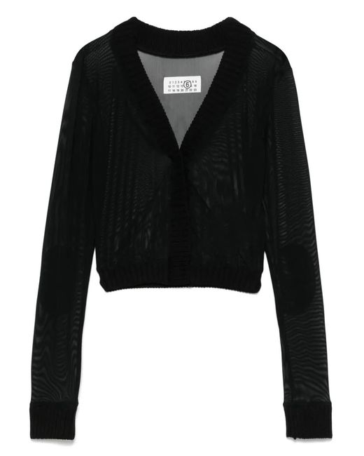 MM6 by Maison Margiela Black Mesh Top