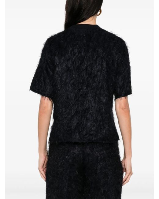 Peserico T-Shirt Met Franje in het Black