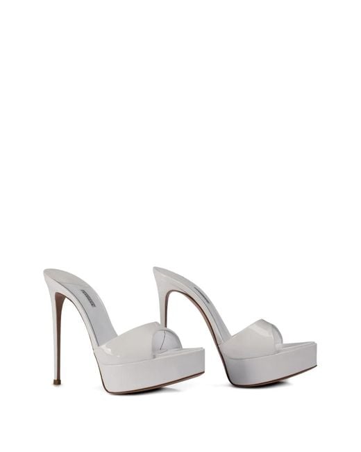 Le Silla White Sandales Uma À Talon