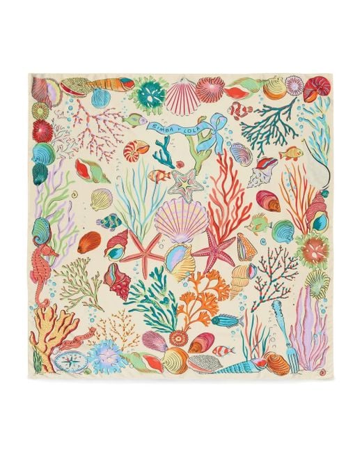 Bimba Y Lola プリント スカーフ Natural