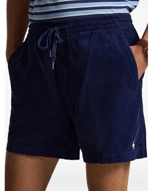 Polo Ralph Lauren Blue Logo-Embroidered Short for men
