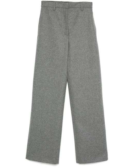 パンツ FABIANA FILIPPI Wide flannel trousers Fabiana Filippi Flannel Trousers in Gray | Lyst