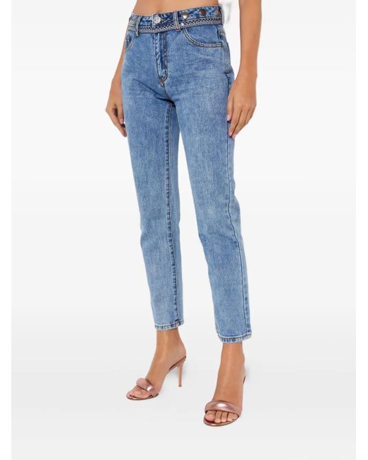 One Teaspoon Blue Truckers Coin-Embellishment Jeans