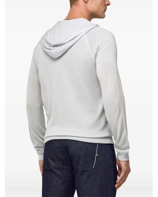Boggi Pullover Mit Reißverschluss in White für Herren