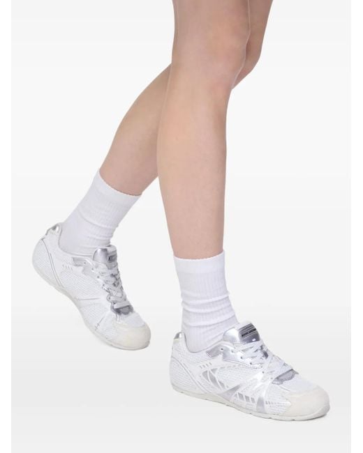 Marc Jacobs White Mesh-Panel Sneakers