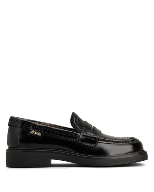 Tod's ブローグトリム ローファー Black