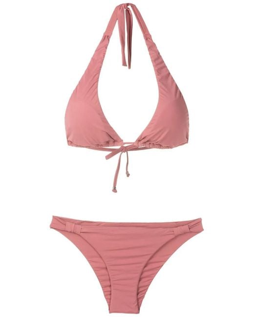 Amir Slama Pink Halterneck Non-Wired Bikini Set