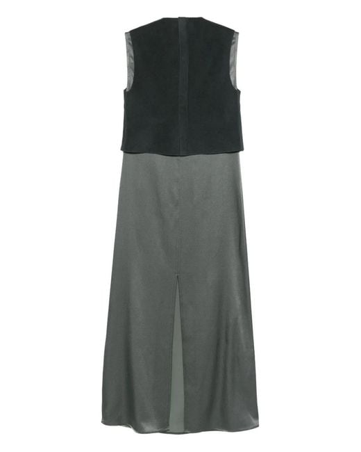 Alysi Gray Top-Panel Dress