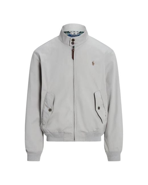 Polo Ralph Lauren Gray Zip-Up Bomber Jacket for men