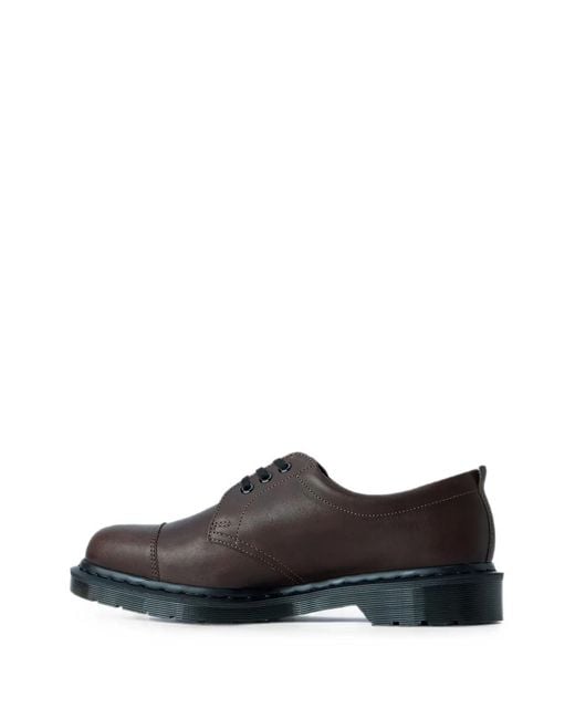 Dr. Martens Black X Mhl 1461 Stitched-Cap Leather Derby Shoes