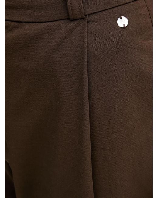Pedro Del Hierro Madrid Brown Button-Cuff Trousers