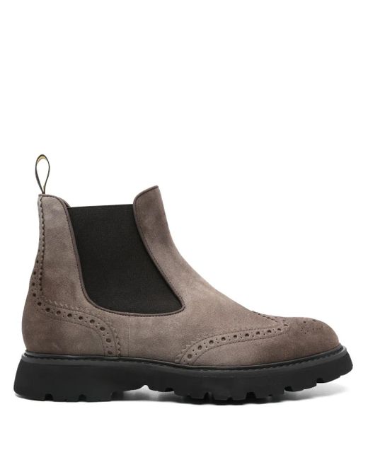 Botas chelsea con paneles elásticos Doucal's de hombre de color Brown