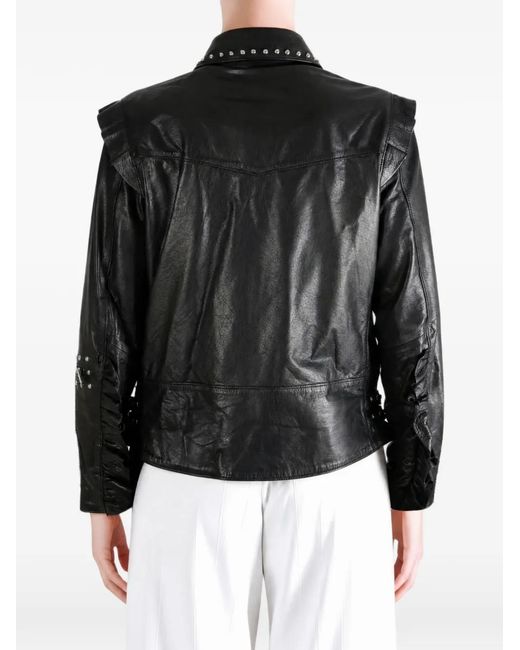 Noir Kei Ninomiya Black Stud-Embellished Ruffled Jacket