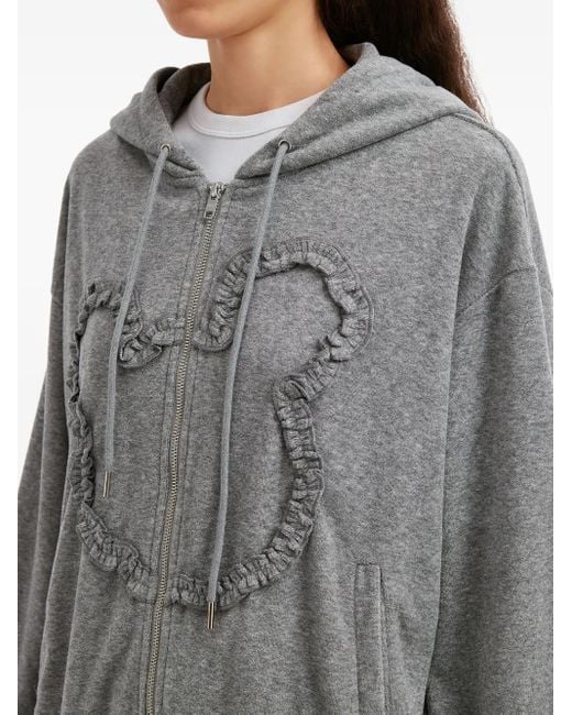Mini Cream Gray Zip Sweatshirt