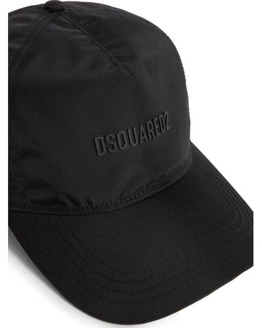 DSquared² Black Logo-Appliqué Baseball Cap for men