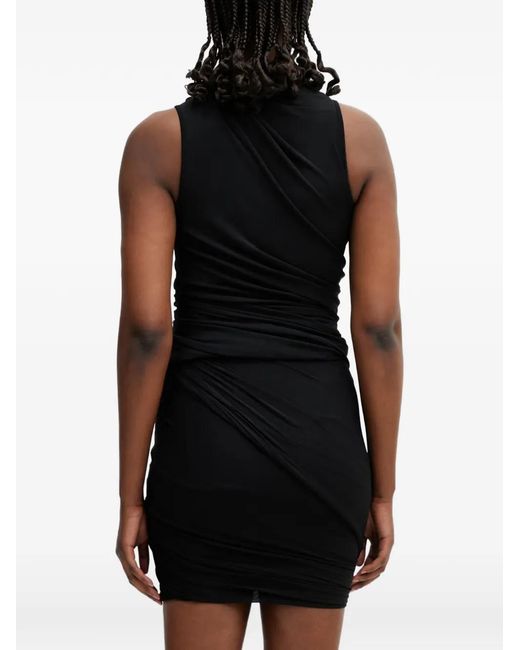 Rick Owens Black Luna Draped Sleeveless Top