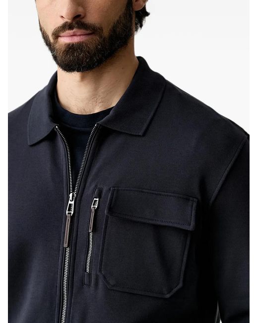 Joop! Black Zip-Up Chest-Pocket Jacket for men