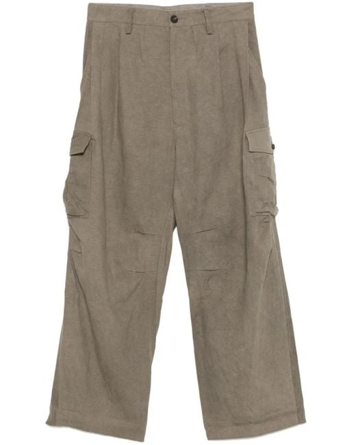 Ziggy Chen Broek Met Geplooid Detail in het Gray voor heren
