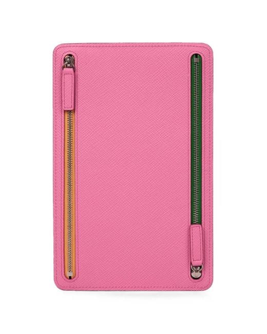 Smythson Pink Panama Wallet