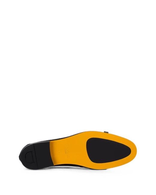 Doucal's Black Double-Buckle Suede Loafers