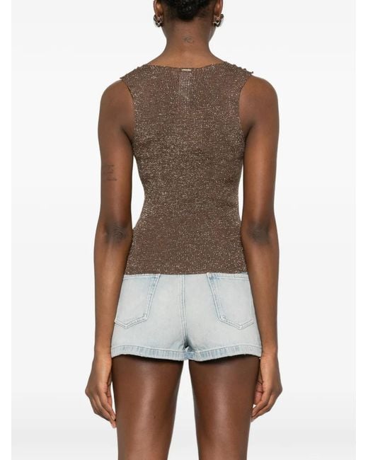 Twinset Brown Lurex Top