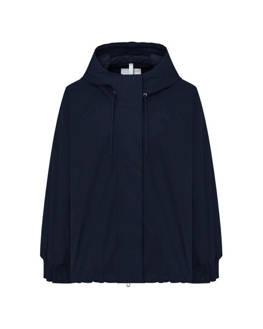 DUNO Blue Hooded Raglan-Sleeve Jacket