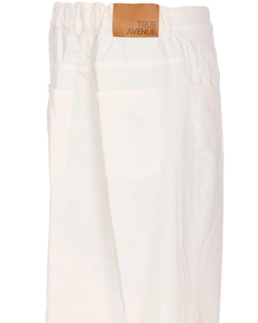 TRUE AVENUE White Cotton Jeans