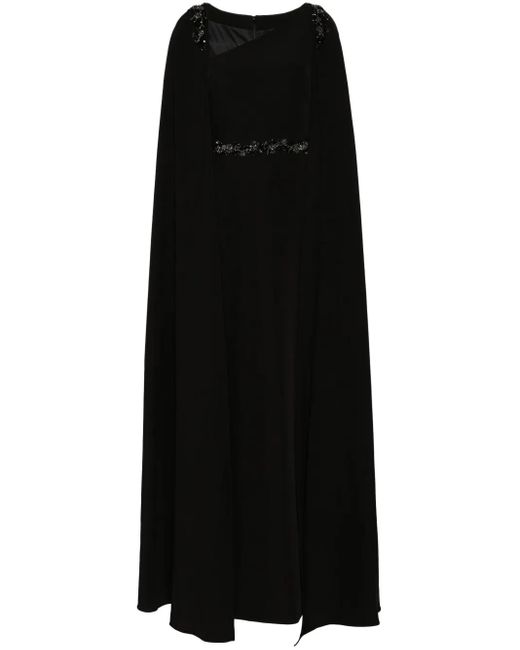 Marchesa ビーズトリム ドレス Black