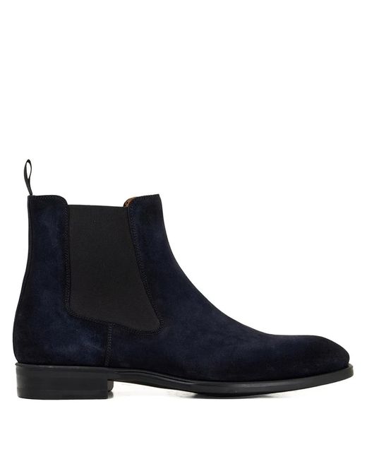 Magnanni Shoes Blue Suede Chelsea Boots for men