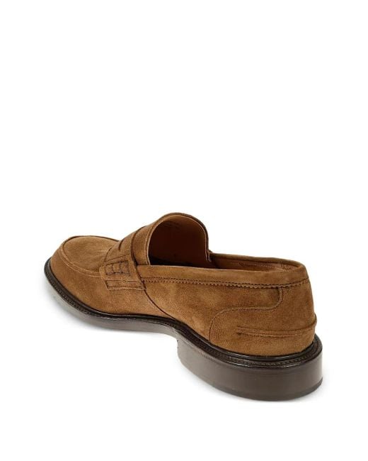 Tricker's Brown Suede Loafers for men