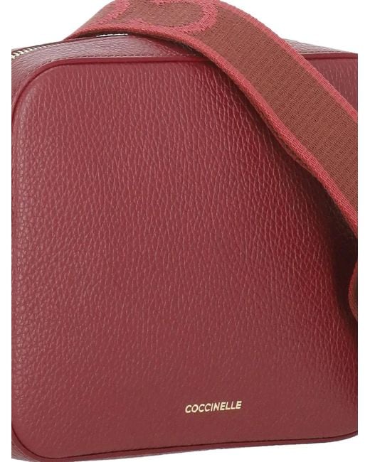 Coccinelle Red Small Tebe Crossbody Bag