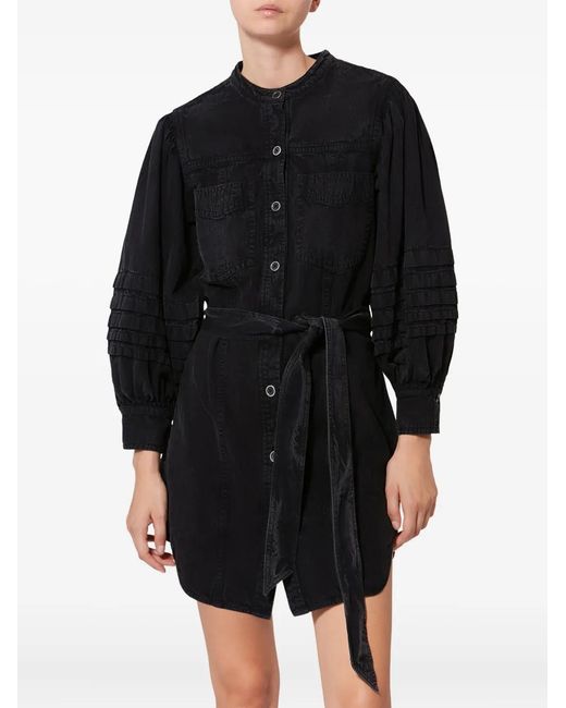 Isabel Marant Blue Moe Ruffle-Details Mini Dress