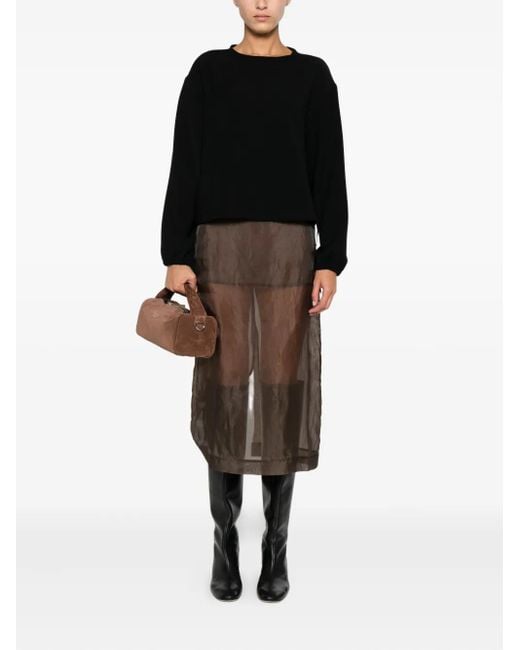 Herno Black Drawstring-Hem Sweatshirt