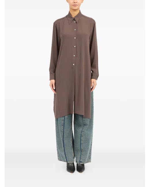 MM6 by Maison Martin Margiela Brown Long-Sleeved Shirt
