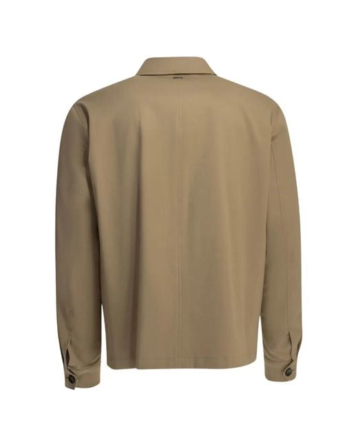 Herno Green Flap-Pocket Jacket for men
