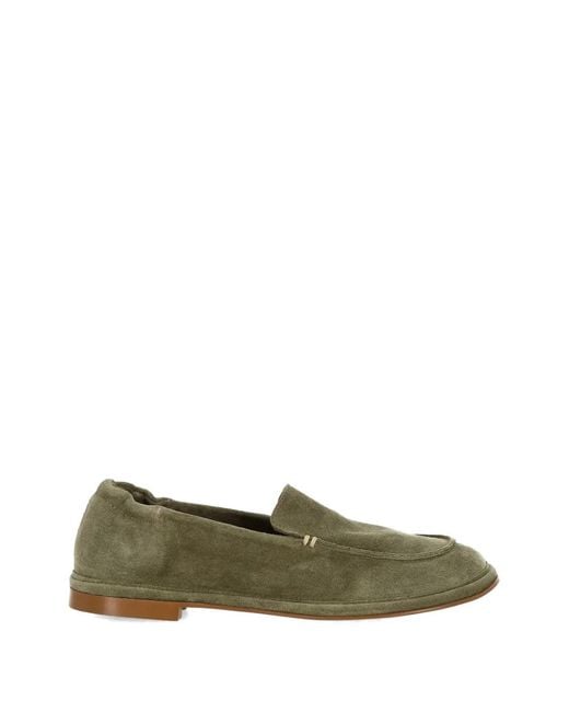 Patrizia Bonfanti Green Suede Slip-On Loafers