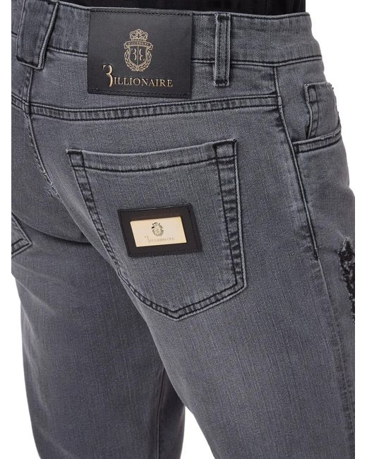Billionaire Blue Jean Droit À Effet Usé for men