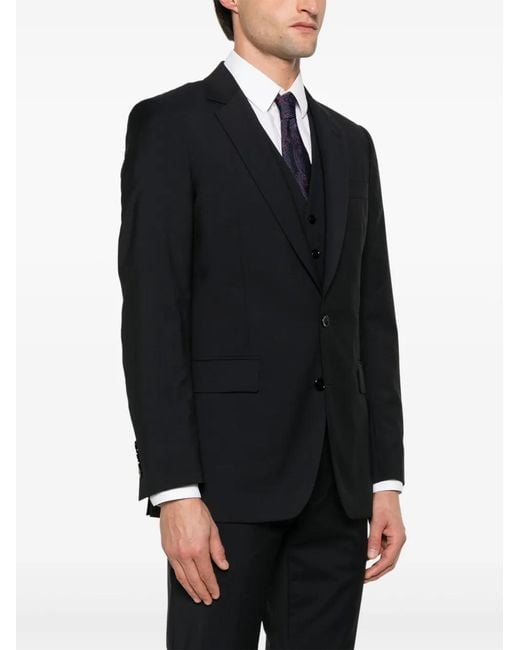 Fursac Black Virgin Wool Blazer for men